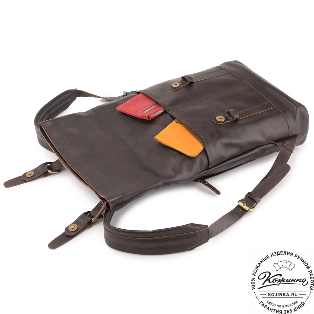  Кожаный рюкзак "Бэнжамин" (коричневый сиама) 